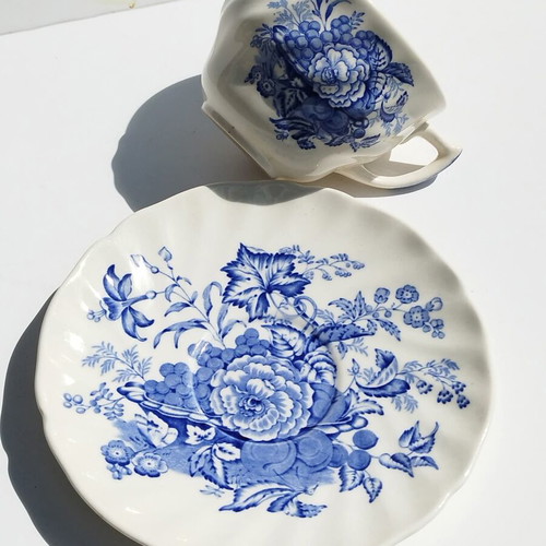 The Kirkwood Blue by Royal Doulton tea cup and saucer set like new