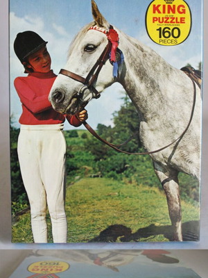 Vintage 70's King Puzzle Horse Riding 160 Pieces Puzzle Sealed new