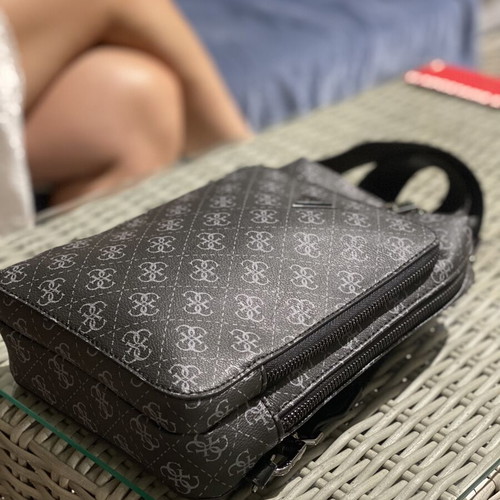 Guess Monogram Crossbody Bag, Limited Edition, dark grey