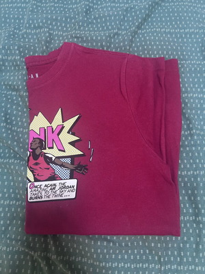 Jordan kids' short-sleeve shirt red, like new, size 170 cm