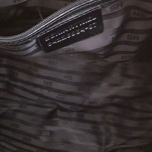 Sonia Rykiel vintage shoulder bag used, shiny faux leather black