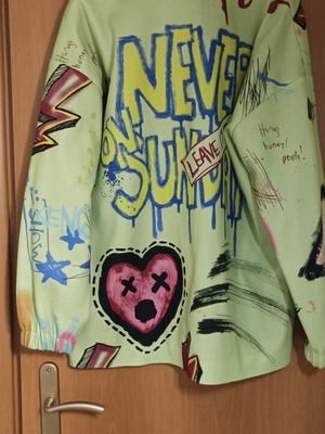 Never On Sunday colorful shirt like new, size S/M