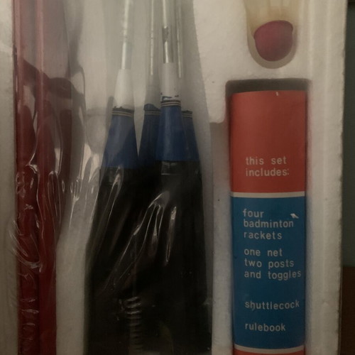 Badminton rackets vintage set of 4 new in packaging