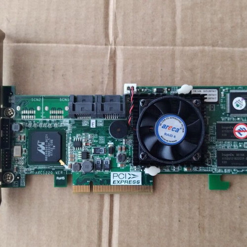 Areca ARC-1220 4 Port SATA II PCI-E RAID Controller Card like new