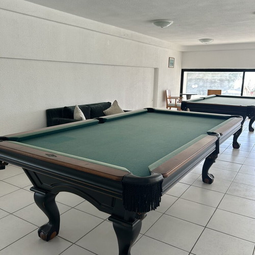 Brunswick American Style Pool Table used with carved legs