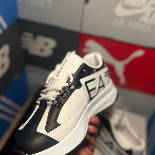 Emporio Armani shoes for men new, casual, black and white