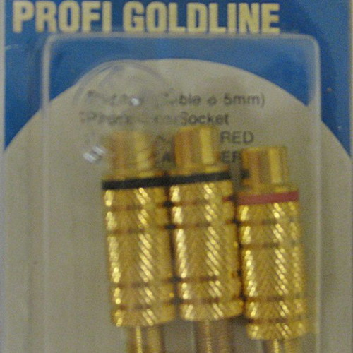 Bandridge PG-1123 Phono Line Socker gold, cable diameter 5 mm