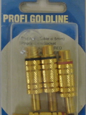 Bandridge PG-1123 Phono Line Socker χρυσό, καλώδιο διάμετρος 5 mm