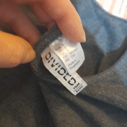 H&M blouse with cut-out back like new, gray, size S