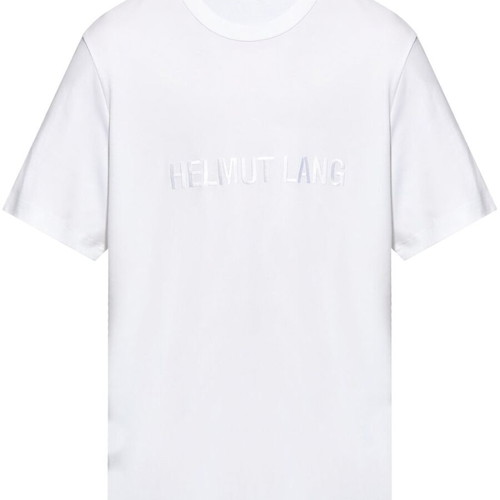 T-Shirt κοντομάνικη μπλούζα Helmut Lang logo λευκή μέγεθος Large καινούργιο