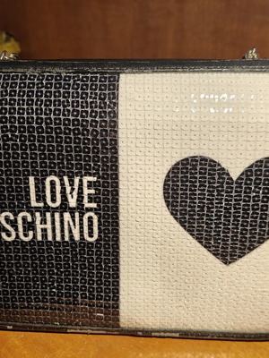 Love Moschino shoulder bag used, black and beige