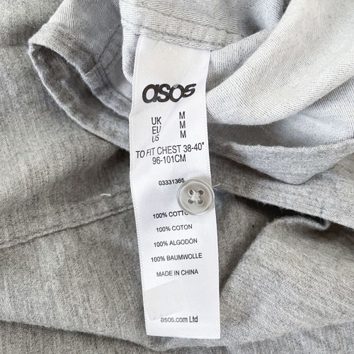 ASOS Grey Short Sleeve Shirt Medium like new