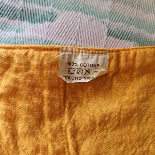 Tablecloth with decorative tassels used, cotton 1.73m x 1.33m