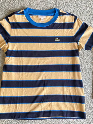 Lacoste λεπτή μακρυμάνικη μπλούζα αγοριού 10 ετών σαν καινούργια, μπεζ και μπλε