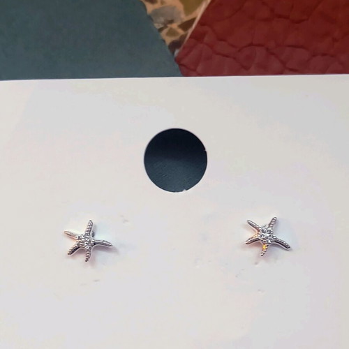 Starfish earrings new, silver