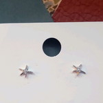 Starfish earrings new, silver