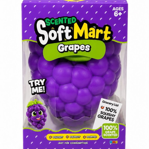 Huge squishy grape stress toy