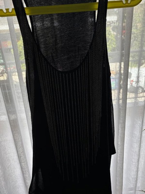 Attrattivo Mini Dress with Metallic Fringes Like New, Black