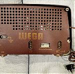  Ραδιόφωνο Γερμανικής κατασκευής ‘’WEGA’’ της δεκαετίας του 1950 λειτουργικό (60 ευρώ)