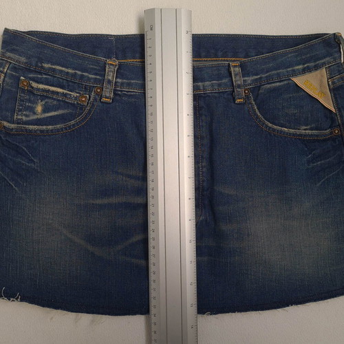 Replay women's mini denim skirt size L 30, blue