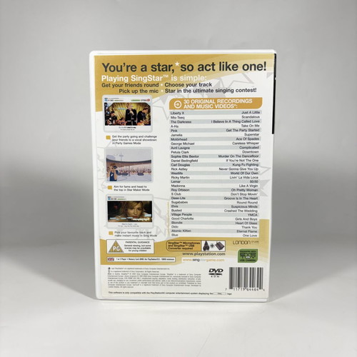 SingStar PlayStation 2 game used, complete with instructions