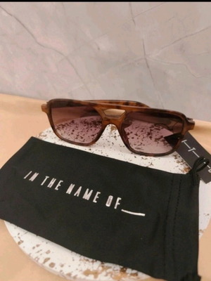 Sunglasses new brown with single bridge and ITNO pouch case