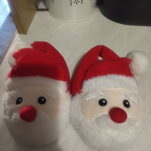 Baby Santa Claus slippers size 23-24 like new