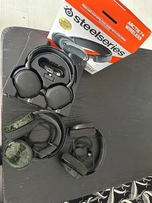 SteelSeries безжични слушалки лот Arctis 7+, Arctis 5, Arctis 1 употребявани