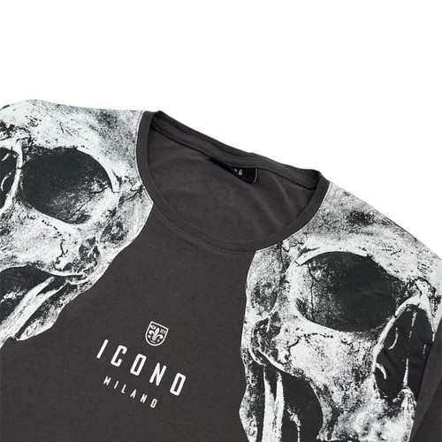 Icono Skull Smog men's t-shirt used, size M, colorful
