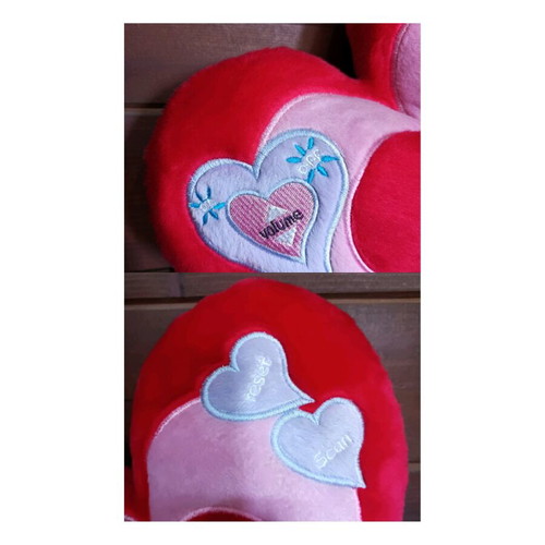 Vintage heart plush radio new