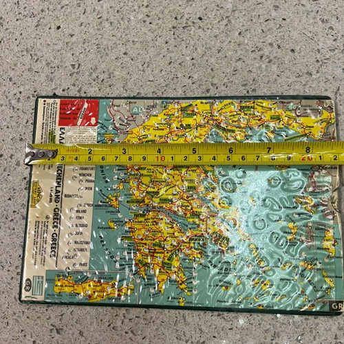 Vintage Greece Road Map used from the 70s