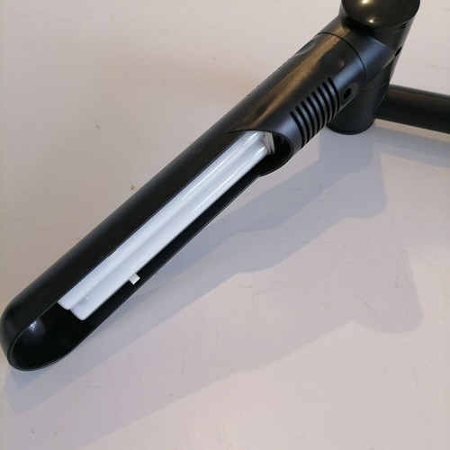Table lamp used, black with Philips 9W bulb