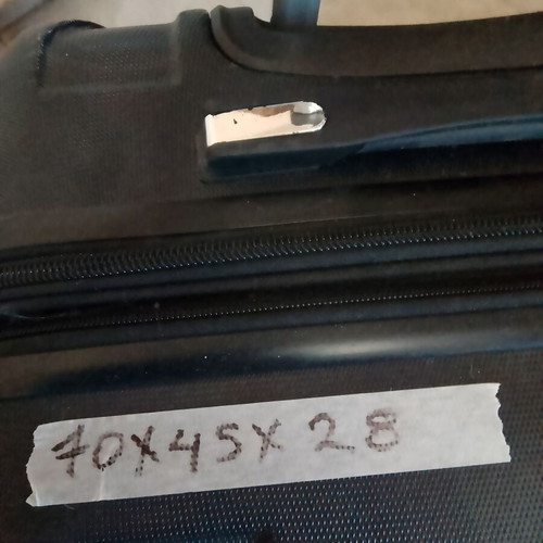 Plastic suitcase used with wheels 70x45x28 black