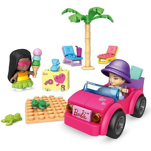 Mattel Mega Barbie Building Blocks Set Convertible Beach Adventure new