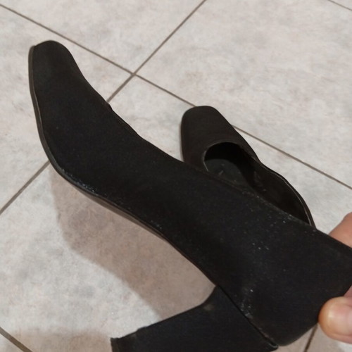 Satin shoes size 40 black used, very good condition