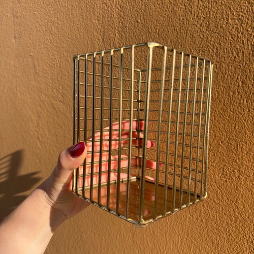 Decorative metal holder gold color, new