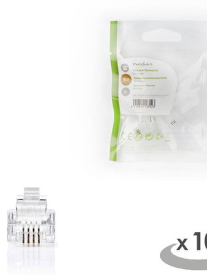 Nedis TCGP90923TP RJ11 Telecom Connector, пакет от 10 броя