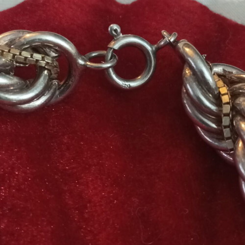 Silver bracelet 925 braid 21.5cm like new