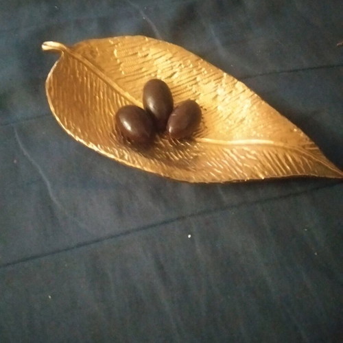 Gold-plated metal bowl 16 cm new