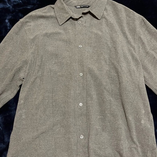 Zara men's shirt gray XL like new, winter