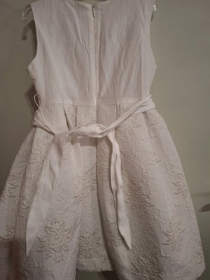 Mayoral white formal dress for girls 7 years like new