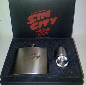 Ανοξείδωτο Φλασκί ποτού Frank Millers SIN CITY STAINLESS STEEL WHISKEY POCKET HIP FLASK *NEW*