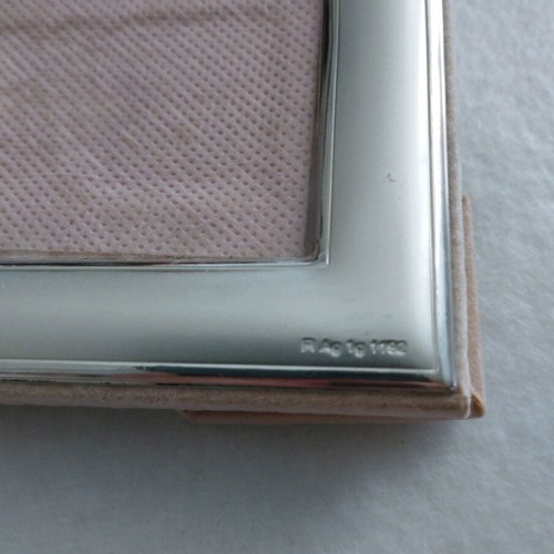 Silver bebe frame like new with stamp 11x8 cm