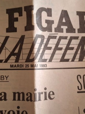 Le Figaro newspaper used, May 25 1993 collectible