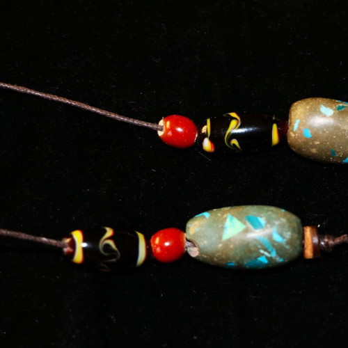 Indico Jewells handmade worry beads with turquoise and lapis lazuli porcelain beads