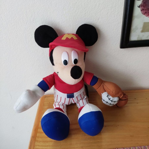 Mickey Mouse Run Baseball plush doll like new, 27cm, 1990s