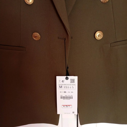 Zara blazer new, size M, khaki color