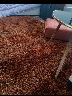 Shaggy rug two-tone new with different weaving