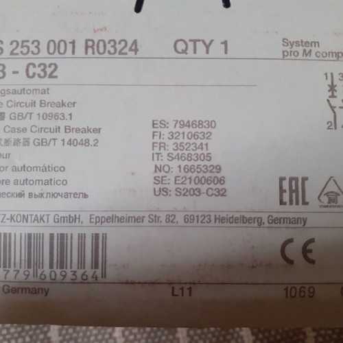 ABB automatic three-phase circuit breaker C 32A 400V new