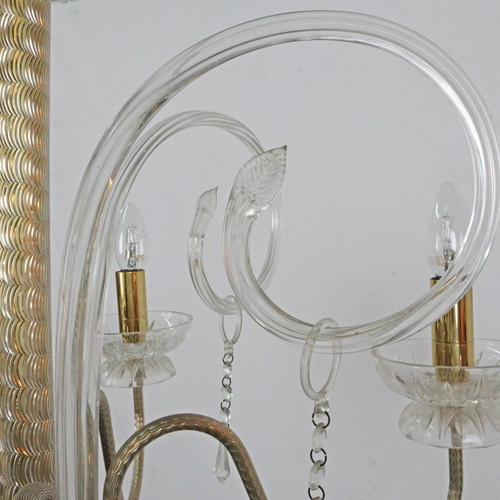 Pentafoto ceiling light new, metal and glass, 1990